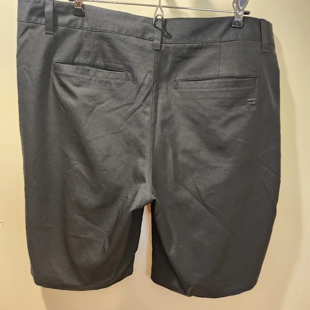 FILA Men's Black Golf Bermuda Flat Front Short Size 38